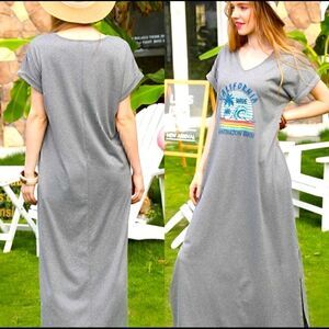 NWT Huntington  Beach California T Shirt  Maxi  Dress 1X